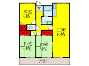 大産春日マンションの物件間取画像